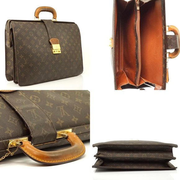 Auth Louis Vuitton Serviette Fermoir #3120L22 - Picture 4 of 8